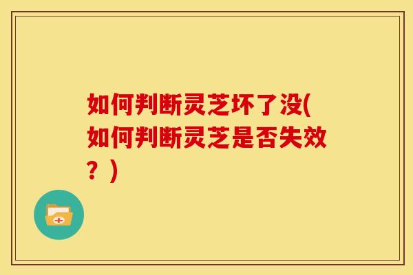 如何判断灵芝坏了没(如何判断灵芝是否失效?) 如何判断灵芝坏了没(如何判断灵芝是否失效?)