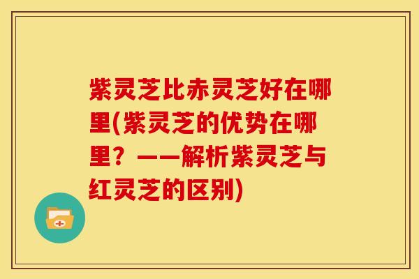 紫灵芝比赤灵芝好在哪里(紫灵芝的优势在哪里?——解析紫灵芝与红灵芝的区别) 紫灵芝比赤灵芝好在哪里(紫灵芝的优势在哪里?——解析紫灵芝与红灵芝的区别)