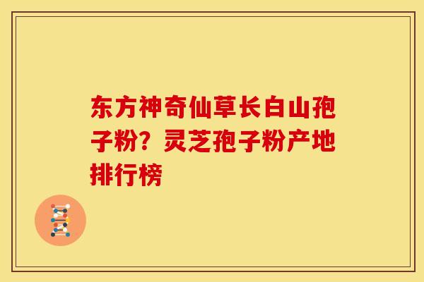 东方神奇仙草长白山孢子粉？灵芝孢子粉产地排行榜