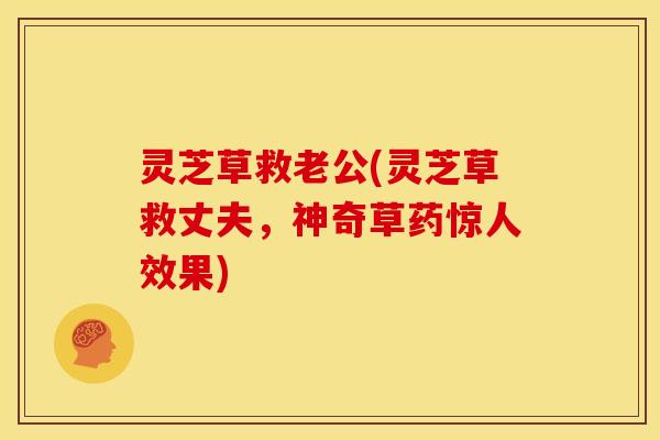 灵芝草救老公(灵芝草救丈夫,神奇草药惊人效果) 灵芝草救老公(灵芝草救丈夫,神奇草药惊人效果)