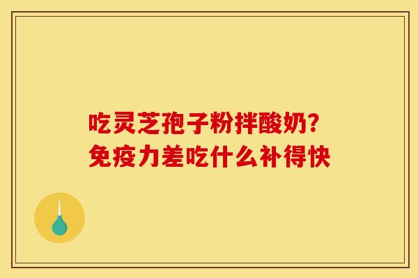 吃灵芝孢子粉拌酸奶?免疫力差吃什么补得快 吃灵芝孢子粉拌酸奶?免疫力差吃什么补得快