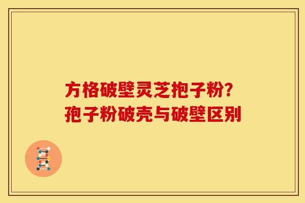 方格破壁灵芝抱子粉？孢子粉破壳与破壁区别