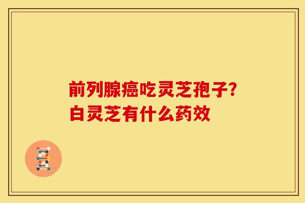 前列腺吃灵芝孢子?白灵芝有什么 前列腺吃灵芝孢子?白灵芝有什么
