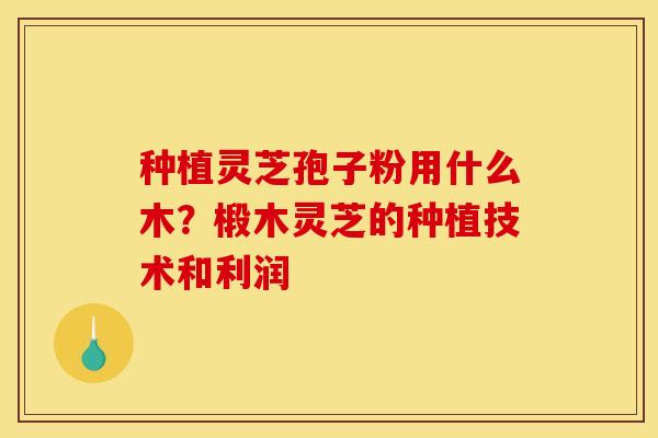 种植灵芝孢子粉用什么木？椴木灵芝的种植技术和利润