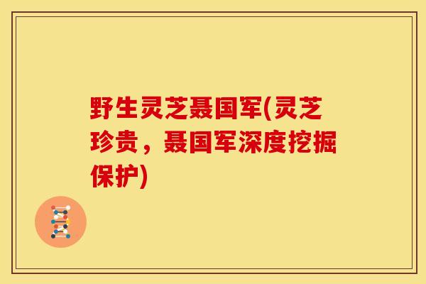 野生灵芝聂国军(灵芝珍贵,聂国军深度挖掘保护) 野生灵芝聂国军(灵芝珍贵,聂国军深度挖掘保护)