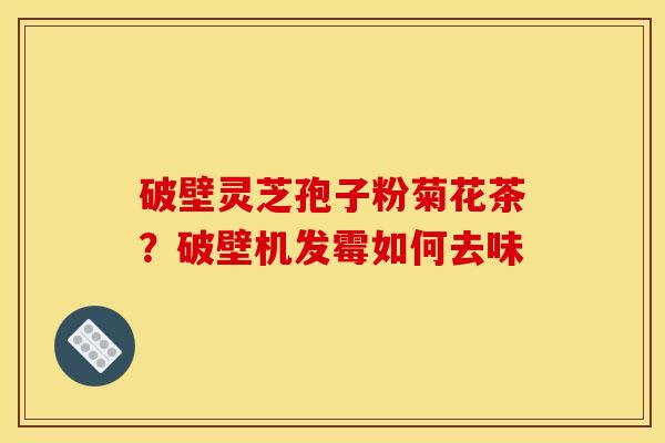 破壁灵芝孢子粉菊花茶?破壁机发霉如何去味 破壁灵芝孢子粉菊花茶?破壁机发霉如何去味
