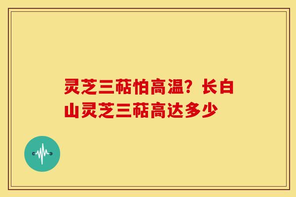 灵芝三萜怕高温？长白山灵芝三萜高达多少