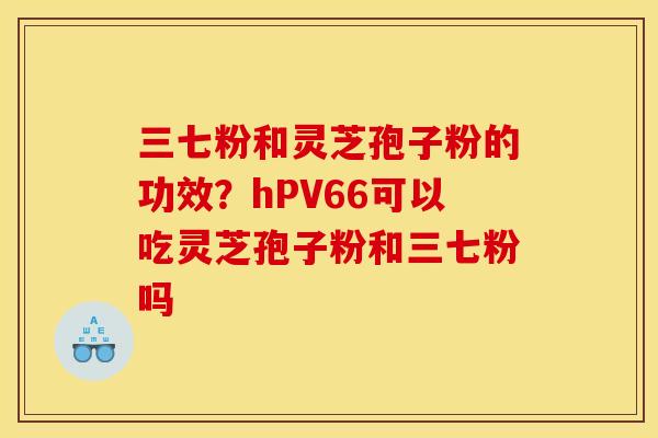 三七粉和灵芝孢子粉的功效?hPV66可以吃灵芝孢子粉和三七粉吗 三七粉和灵芝孢子粉的功效?hPV66可以吃灵芝孢子粉和三七粉吗