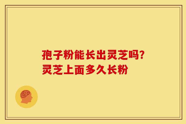 孢子粉能长出灵芝吗?灵芝上面多久长粉 孢子粉能长出灵芝吗?灵芝上面多久长粉