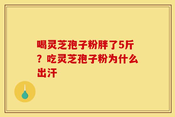 喝灵芝孢子粉胖了5斤?吃灵芝孢子粉为什么出汗 喝灵芝孢子粉胖了5斤?吃灵芝孢子粉为什么出汗