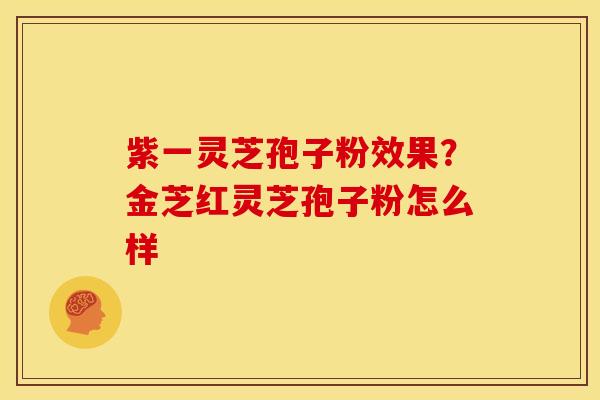 紫一灵芝孢子粉效果?金芝红灵芝孢子粉怎么样 紫一灵芝孢子粉效果?金芝红灵芝孢子粉怎么样