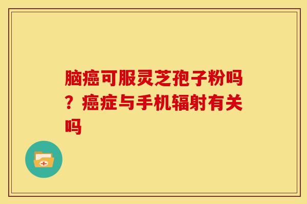 脑可服灵芝孢子粉吗？症与手机有关吗