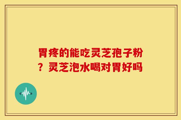 胃疼的能吃灵芝孢子粉?灵芝泡水喝对胃好吗 胃疼的能吃灵芝孢子粉?灵芝泡水喝对胃好吗