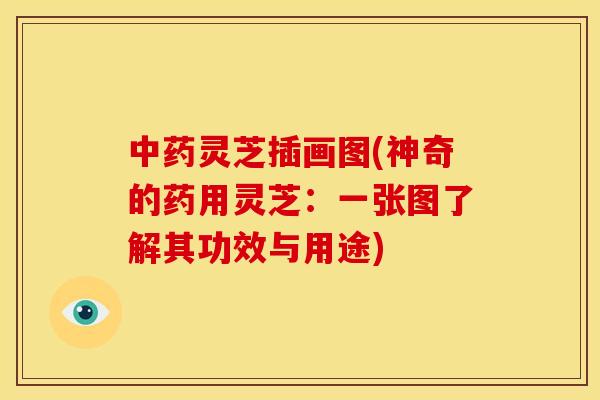 灵芝插画图(神奇的药用灵芝:一张图了解其功效与用途) 灵芝插画图(神奇的药用灵芝:一张图了解其功效与用途)