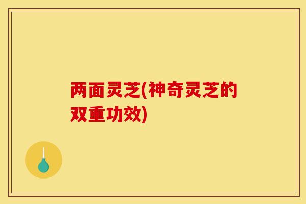 两面灵芝(神奇灵芝的双重功效) 两面灵芝(神奇灵芝的双重功效)