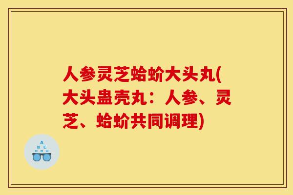 人参灵芝蛤蚧大头丸(大头蛊壳丸:人参、灵芝、蛤蚧共同调理) 人参灵芝蛤蚧大头丸(大头蛊壳丸:人参、灵芝、蛤蚧共同调理)