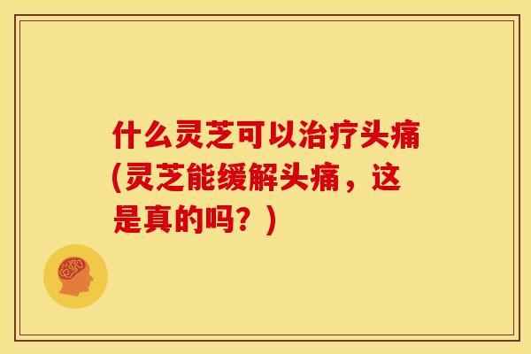 什么灵芝可以头痛(灵芝能缓解头痛,这是真的吗?) 什么灵芝可以头痛(灵芝能缓解头痛,这是真的吗?)