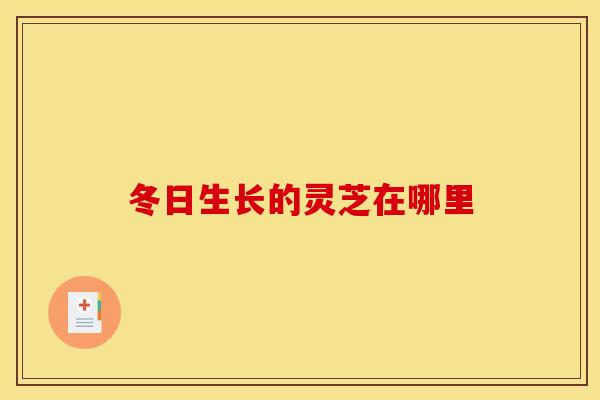 冬日生长的灵芝在哪里 冬日生长的灵芝在哪里