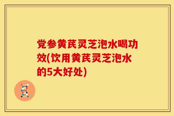 党参黄芪灵芝泡水喝功效(饮用黄芪灵芝泡水的5大好处) 党参黄芪灵芝泡水喝功效(饮用黄芪灵芝泡水的5大好处)