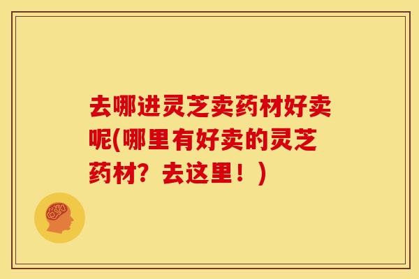 去哪进灵芝卖药材好卖呢(哪里有好卖的灵芝药材？去这里！)