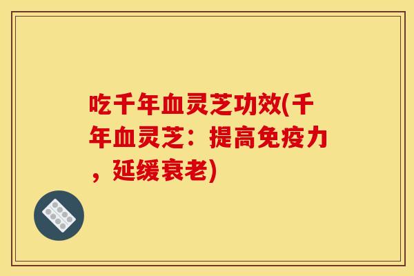 吃千年灵芝功效(千年灵芝:提高免疫力,延缓) 吃千年灵芝功效(千年灵芝:提高免疫力,延缓)