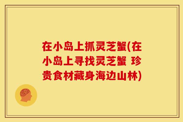 在小岛上抓灵芝蟹(在小岛上寻找灵芝蟹 珍贵食材藏身海边山林) 在小岛上抓灵芝蟹(在小岛上寻找灵芝蟹 珍贵食材藏身海边山林)