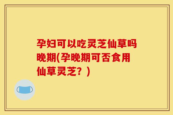 孕妇可以吃灵芝仙草吗晚期(孕晚期可否食用仙草灵芝？)