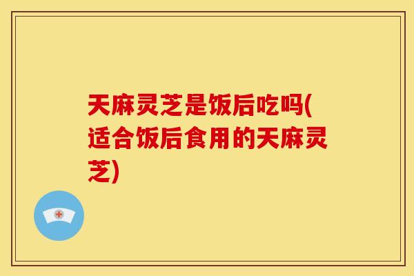 天麻灵芝是饭后吃吗(适合饭后食用的天麻灵芝)