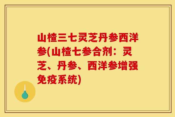 山楂三七灵芝丹参西洋参(山楂七参合剂：灵芝、丹参、西洋参增强免疫系统)