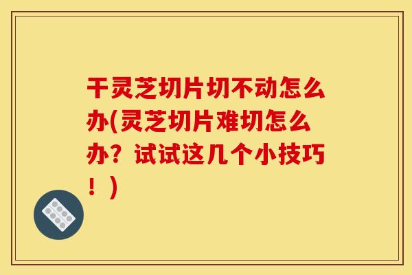 干灵芝切片切不动怎么办(灵芝切片难切怎么办？试试这几个小技巧！)