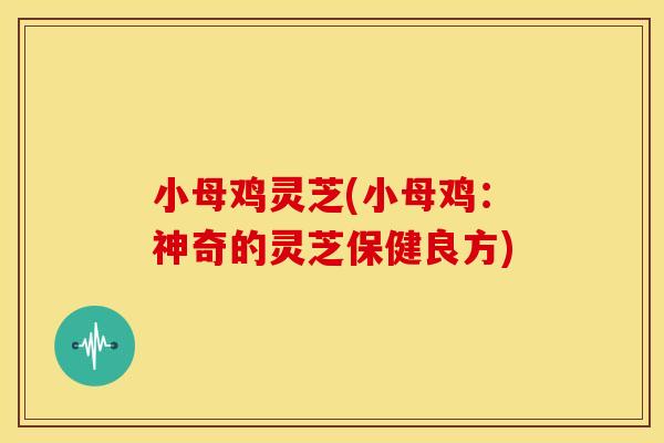 小母鸡灵芝(小母鸡：神奇的灵芝保健良方)