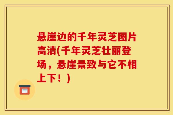 悬崖边的千年灵芝图片高清(千年灵芝壮丽登场,悬崖景致与它不相上下!) 悬崖边的千年灵芝图片高清(千年灵芝壮丽登场,悬崖景致与它不相上下!)