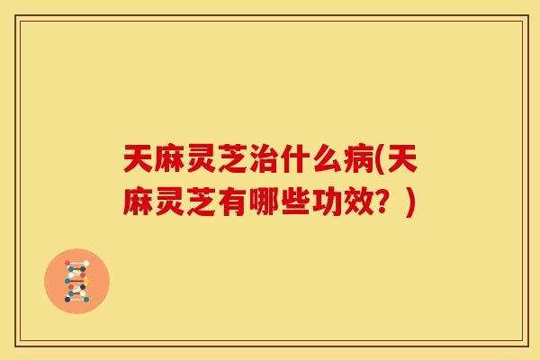 天麻灵芝什么(天麻灵芝有哪些功效?) 天麻灵芝什么(天麻灵芝有哪些功效?)