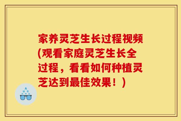 家养灵芝生长过程视频(观看家庭灵芝生长全过程,看看如何种植灵芝达到佳效果!) 家养灵芝生长过程视频(观看家庭灵芝生长全过程,看看如何种植灵芝达到佳效果!)