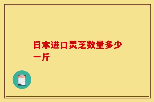 日本进口灵芝数量多少一斤