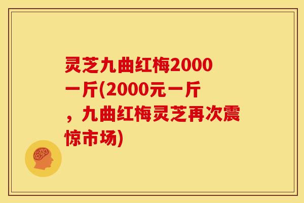 灵芝九曲红梅2000一斤(2000元一斤，九曲红梅灵芝再次震惊市场)