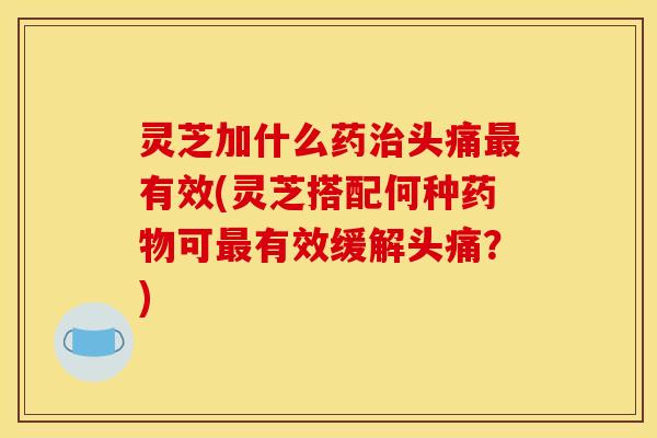 灵芝加什么药头痛有效(灵芝搭配何种可有效缓解头痛?) 灵芝加什么药头痛有效(灵芝搭配何种可有效缓解头痛?)
