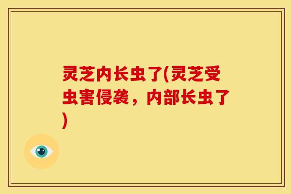 灵芝内长虫了(灵芝受虫害侵袭,内部长虫了) 灵芝内长虫了(灵芝受虫害侵袭,内部长虫了)