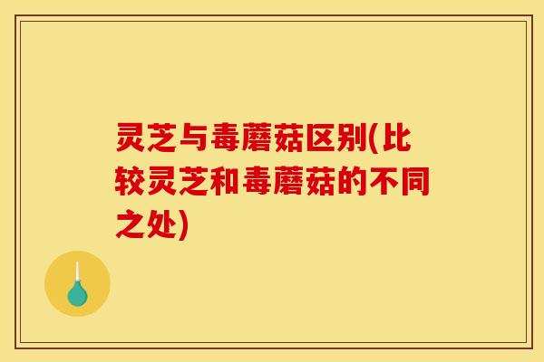灵芝与毒蘑菇区别(比较灵芝和毒蘑菇的不同之处) 灵芝与毒蘑菇区别(比较灵芝和毒蘑菇的不同之处)