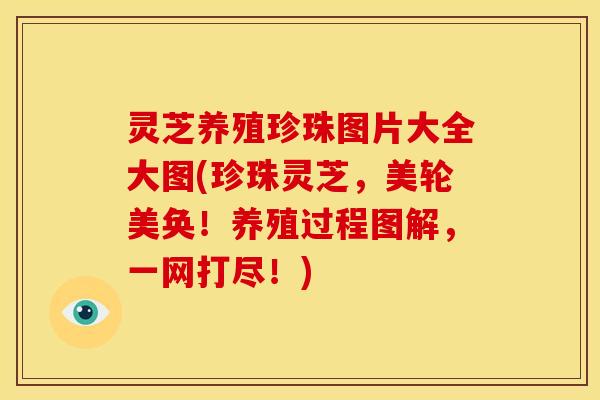灵芝养殖珍珠图片大全大图(珍珠灵芝，美轮美奂！养殖过程图解，一网打尽！)