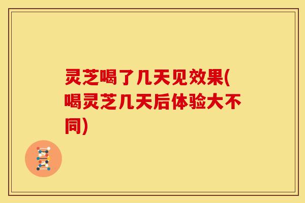 灵芝喝了几天见效果(喝灵芝几天后体验大不同) 灵芝喝了几天见效果(喝灵芝几天后体验大不同)