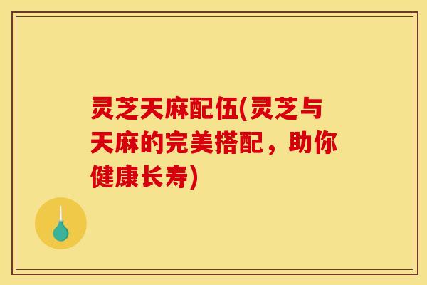 灵芝天麻配伍(灵芝与天麻的完美搭配,助你健康长寿) 灵芝天麻配伍(灵芝与天麻的完美搭配,助你健康长寿)