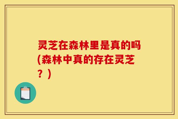 灵芝在森林里是真的吗(森林中真的存在灵芝?) 灵芝在森林里是真的吗(森林中真的存在灵芝?)