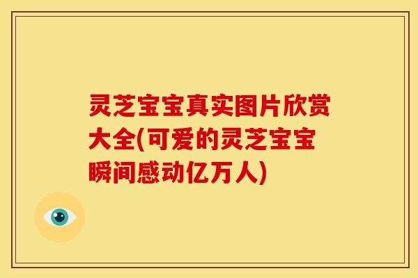 灵芝宝宝真实图片欣赏大全(可爱的灵芝宝宝瞬间感动亿万人) 灵芝宝宝真实图片欣赏大全(可爱的灵芝宝宝瞬间感动亿万人)