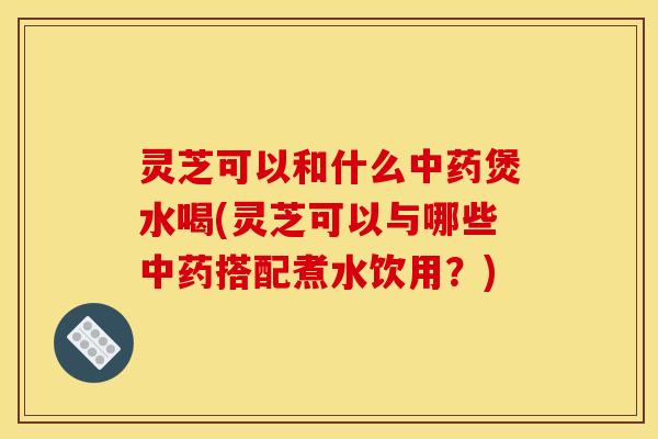 灵芝可以和什么煲水喝(灵芝可以与哪些搭配煮水饮用?) 灵芝可以和什么煲水喝(灵芝可以与哪些搭配煮水饮用?)