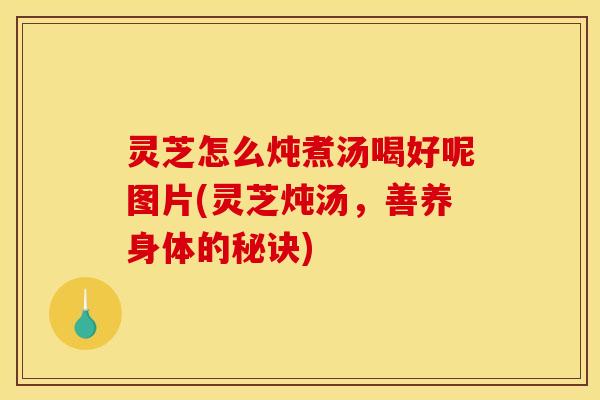 灵芝怎么炖煮汤喝好呢图片(灵芝炖汤,善养身体的秘诀) 灵芝怎么炖煮汤喝好呢图片(灵芝炖汤,善养身体的秘诀)