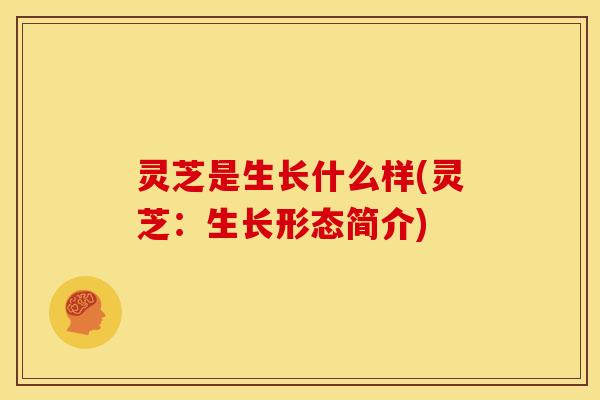 灵芝是生长什么样(灵芝:生长形态简介) 灵芝是生长什么样(灵芝:生长形态简介)