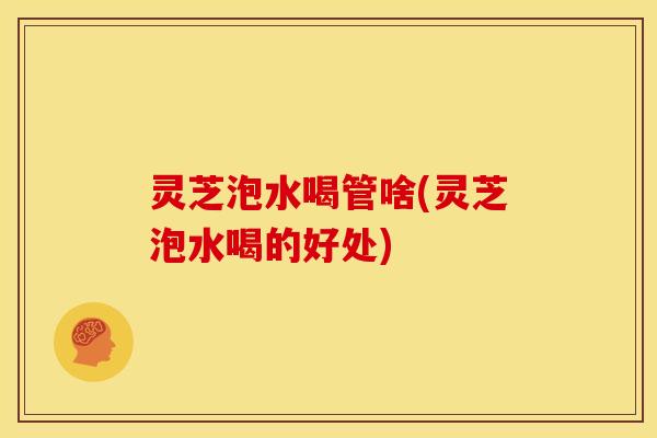 灵芝泡水喝管啥(灵芝泡水喝的好处)