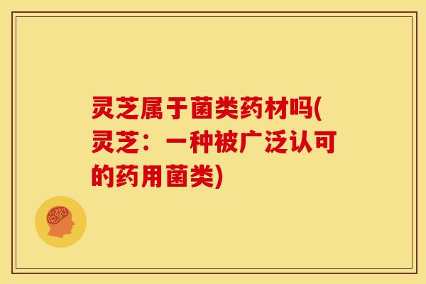 灵芝属于菌类药材吗(灵芝：一种被广泛认可的药用菌类)