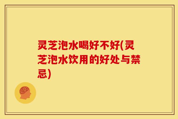 灵芝泡水喝好不好(灵芝泡水饮用的好处与禁忌)